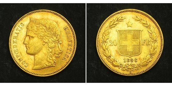 20 Franc Suiza Oro 