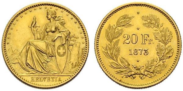 20 Franc Suiza Oro 