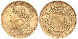 20 Franc Svizzera Oro 