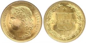 20 Franc Svizzera Oro 