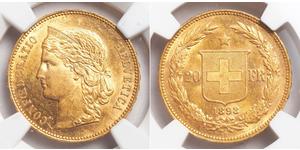 20 Franc Svizzera Oro 