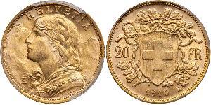 20 Franc Svizzera Oro 