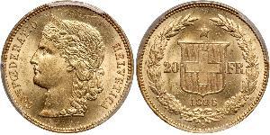 20 Franc Svizzera Oro 