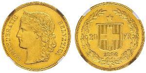 20 Franc Svizzera Oro 