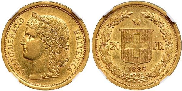 20 Franc Svizzera Oro 