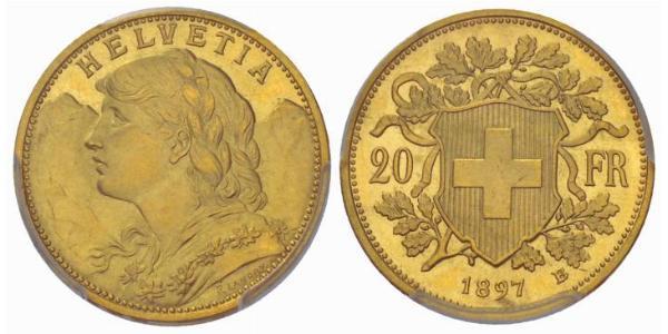 20 Franc Svizzera Oro 
