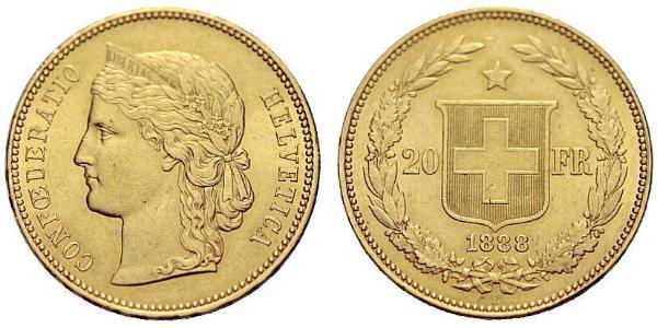 20 Franc Svizzera Oro 