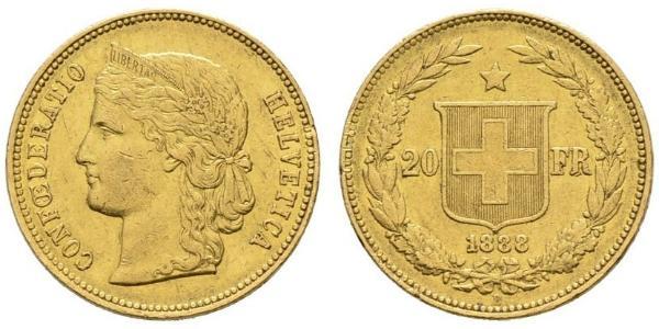 20 Franc Svizzera Oro 