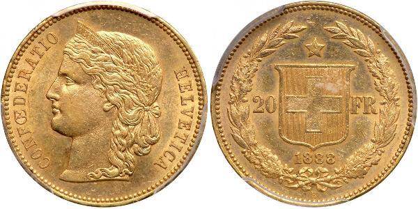 20 Franc Svizzera Oro 