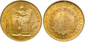 20 Franc Tercera República Francesa (1870-1940)  Oro 