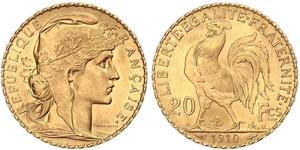 20 Franc Terza Repubblica francese (1870-1940)  Oro 