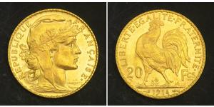 20 Franc Terza Repubblica francese (1870-1940)  Oro 