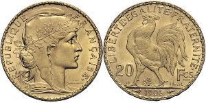 20 Franc Terza Repubblica francese (1870-1940)  Oro 