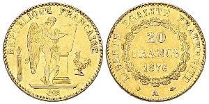 20 Franc Terza Repubblica francese (1870-1940)  Oro 