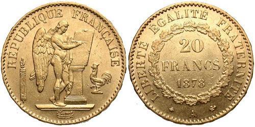 20 Franc Terza Repubblica francese (1870-1940)  Oro 