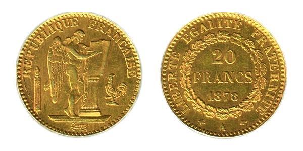 20 Franc Terza Repubblica francese (1870-1940)  Oro 