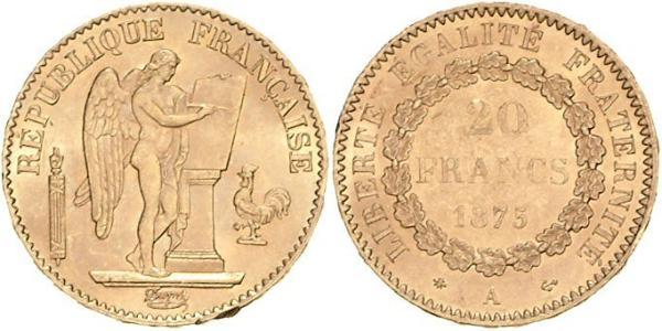 20 Franc Terza Repubblica francese (1870-1940)  Oro 