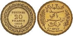 20 Franc Tunisia Oro 