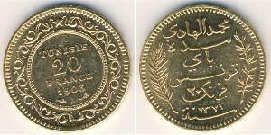 20 Franc Tunisia Oro 