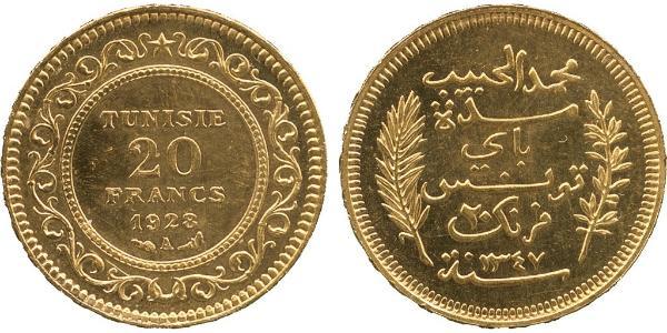 20 Franc Tunisia Oro 