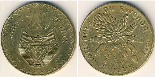 20 Franc Rwanda Ottone 