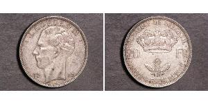 20 Franc Bélgica Plata Leopoldo III de Bélgica