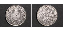 20 Franc Protectorado francés de Marruecos (1912 - 1956) Plata Mohámed V de Marruecos (1909 - 1961)