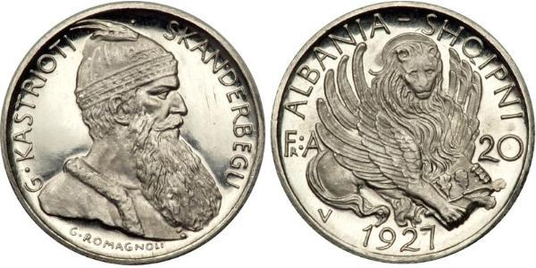 20 Franc Albania Platinum 