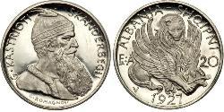 20 Franc 阿尔巴尼亚 Platinum 