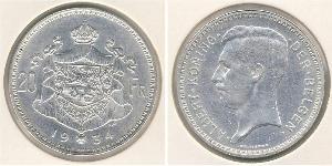 20 Franc Belgien Silber Albert I. (Belgien) (1875 - 1934)