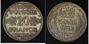 20 Franc Tunesien Silber 