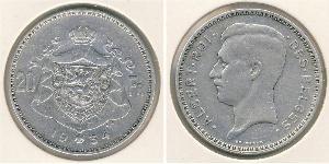 20 Franc Belgium Silver Albert I of Belgium (1875 - 1934)