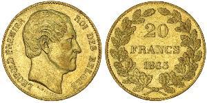 20 Franc 比利时 金 利奥波德一世 (比利时) (1790 - 1865)