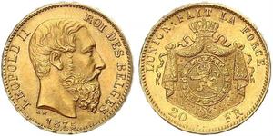 20 Franc 比利时 金 利奥波德二世 (比利时)