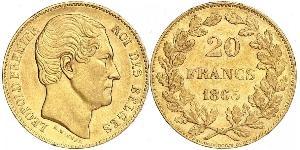 20 Franc 比利时 金 利奥波德一世 (比利时) (1790 - 1865)