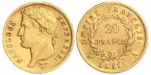 20 Franc 法兰西第一帝国 (1804 - 1814) 金 拿破仑一世(1769 - 1821)