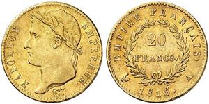 20 Franc 法兰西第一帝国 (1804 - 1814) 金 拿破仑一世(1769 - 1821)