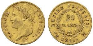 20 Franc 法兰西第一帝国 (1804 - 1814) 金 拿破仑一世(1769 - 1821)