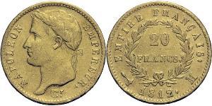 20 Franc 法兰西第一帝国 (1804 - 1814) 金 拿破仑一世(1769 - 1821)