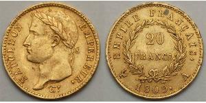 20 Franc 法兰西第一帝国 (1804 - 1814) 金 拿破仑一世(1769 - 1821)