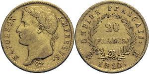 20 Franc 法兰西第一帝国 (1804 - 1814) 金 拿破仑一世(1769 - 1821)