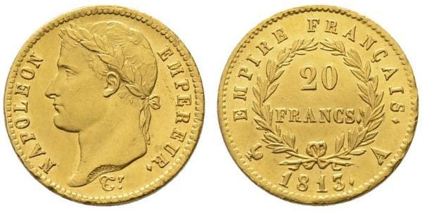 20 Franc 法兰西第一帝国 (1804 - 1814) 金 拿破仑一世(1769 - 1821)