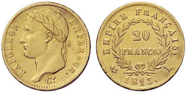 20 Franc 法兰西第一帝国 (1804 - 1814) 金 拿破仑一世(1769 - 1821)