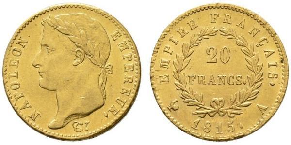 20 Franc 法兰西第一帝国 (1804 - 1814) 金 拿破仑一世(1769 - 1821)