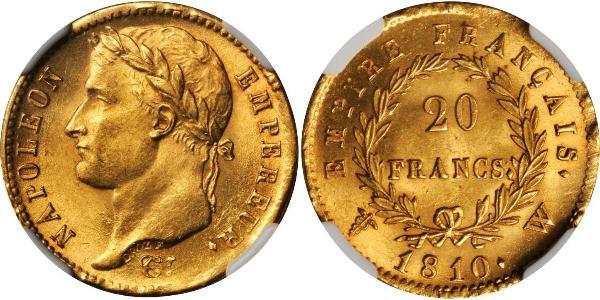 20 Franc 法兰西第一帝国 (1804 - 1814) 金 拿破仑一世(1769 - 1821)