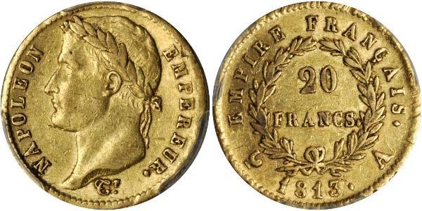 20 Franc 法兰西第一帝国 (1804 - 1814) 金 拿破仑一世(1769 - 1821)