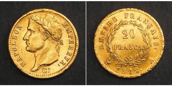 20 Franc 法兰西第一帝国 (1804 - 1814) 金 拿破仑一世(1769 - 1821)