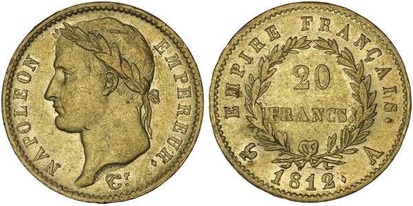 20 Franc 法兰西第一帝国 (1804 - 1814) 金 拿破仑一世(1769 - 1821)