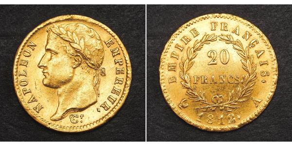 20 Franc 法兰西第一帝国 (1804 - 1814) 金 拿破仑一世(1769 - 1821)