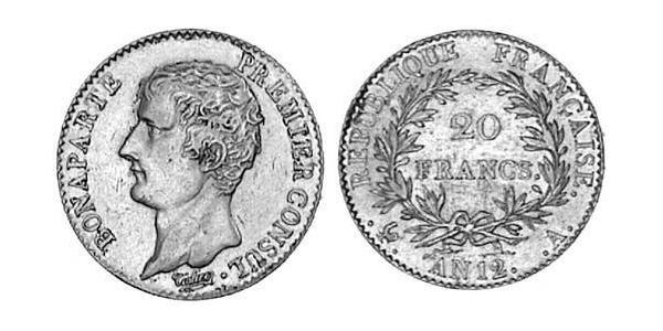 20 Franc 法兰西第一帝国 (1804 - 1814) 金 拿破仑一世(1769 - 1821)